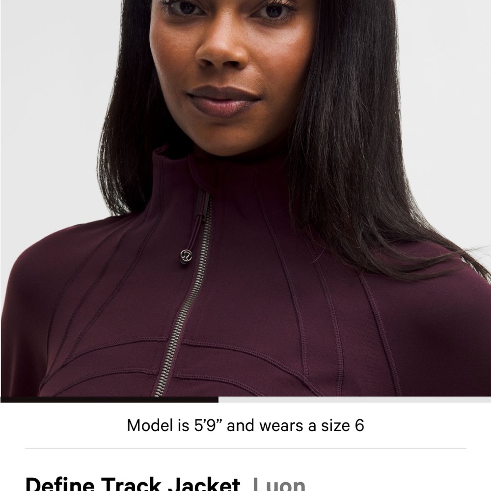 Lululemon Define Track Jacket Luon Black Plum size 10 and Indochine Blue Size 10 - Picture 4 of 7